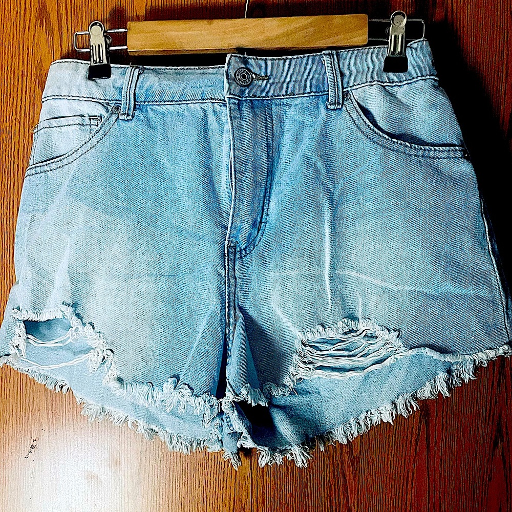 High waisted denim shorts for women like new